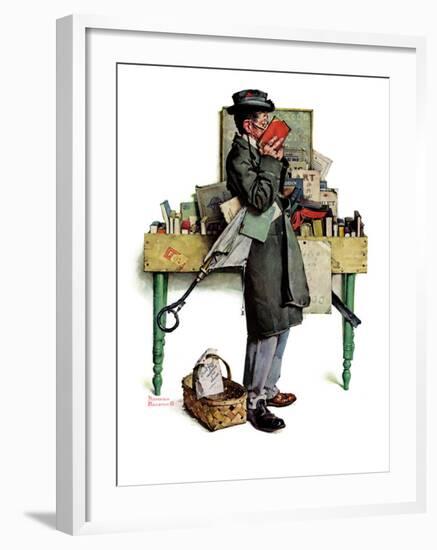 "Bookworm", August 14,1926-Norman Rockwell-Framed Giclee Print