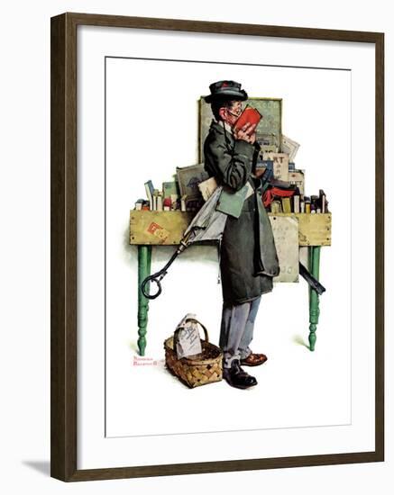 "Bookworm", August 14,1926-Norman Rockwell-Framed Giclee Print