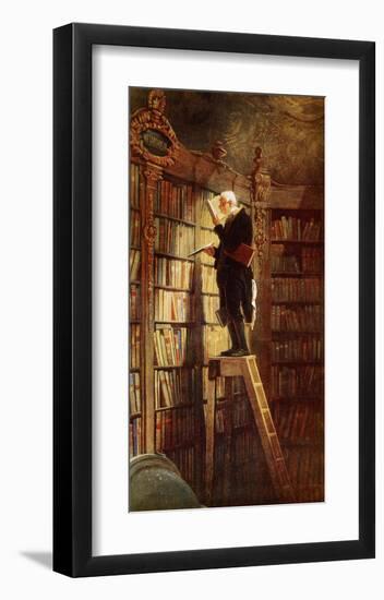 Bookworm-Carl Spitzweg-Framed Art Print