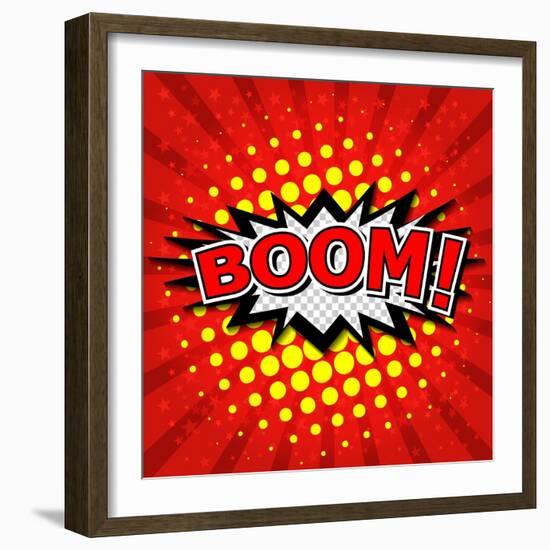 Boom! Comic Speech Bubble-jirawatp-Framed Art Print