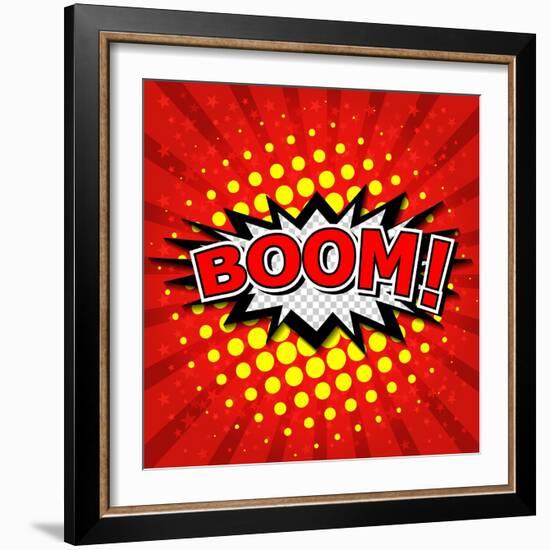 Boom! Comic Speech Bubble-jirawatp-Framed Art Print