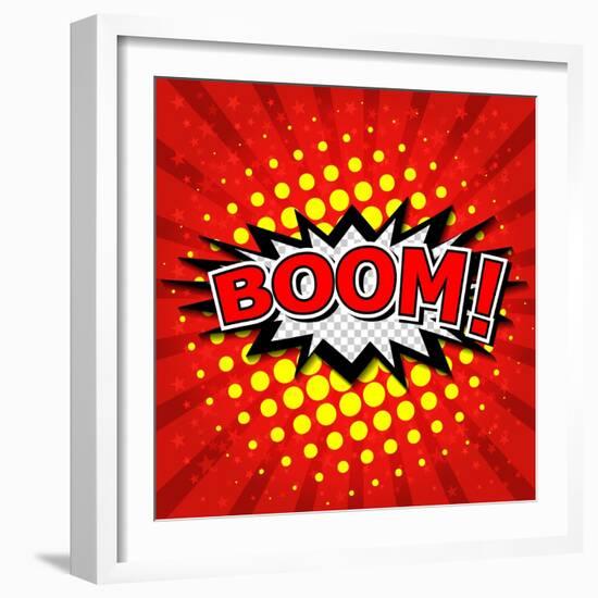 Boom! Comic Speech Bubble-jirawatp-Framed Art Print