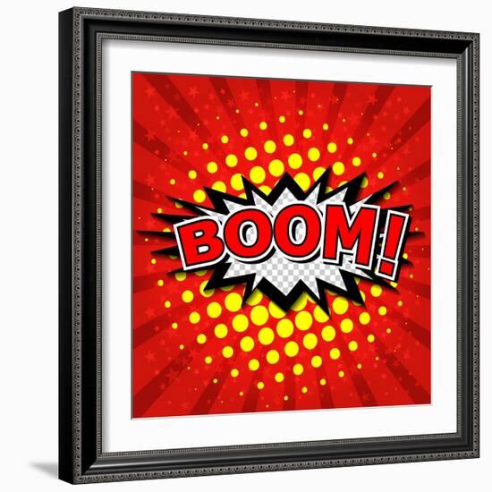 Boom! Comic Speech Bubble-jirawatp-Framed Art Print