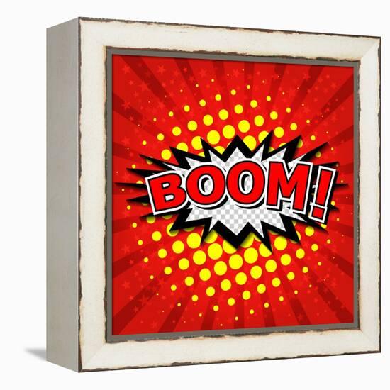 Boom! Comic Speech Bubble-jirawatp-Framed Stretched Canvas