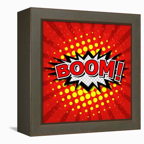 Boom! Comic Speech Bubble-jirawatp-Framed Stretched Canvas