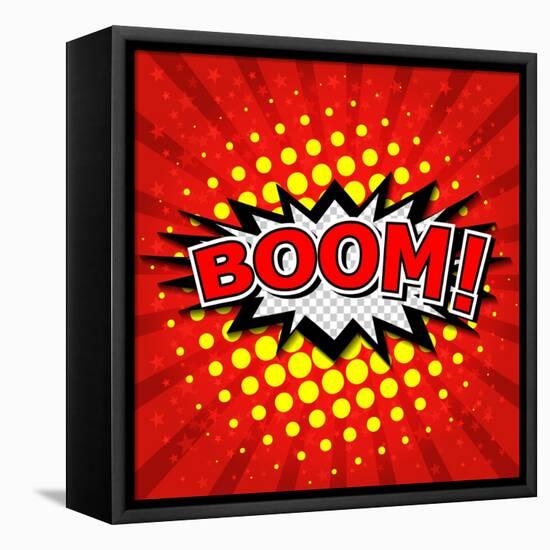 Boom! Comic Speech Bubble-jirawatp-Framed Stretched Canvas