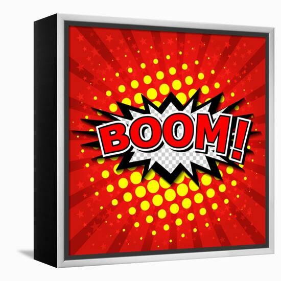 Boom! Comic Speech Bubble-jirawatp-Framed Stretched Canvas