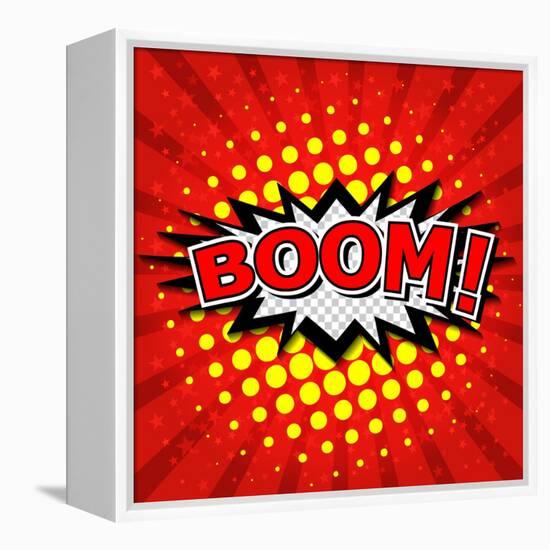 Boom! Comic Speech Bubble-jirawatp-Framed Stretched Canvas