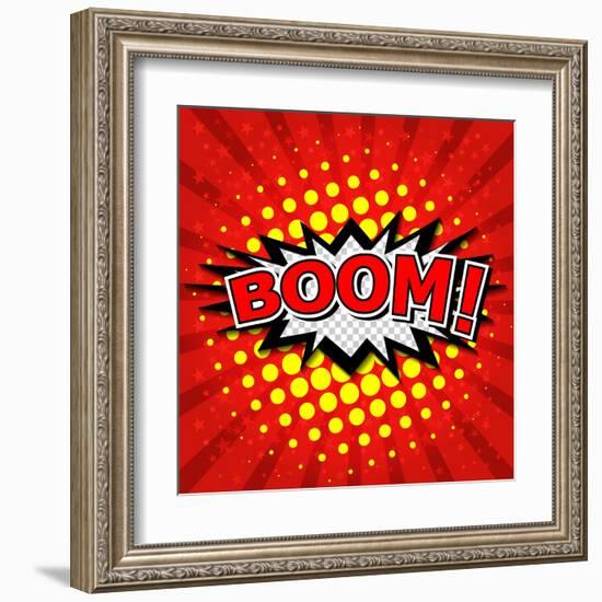 Boom! Comic Speech Bubble-jirawatp-Framed Art Print