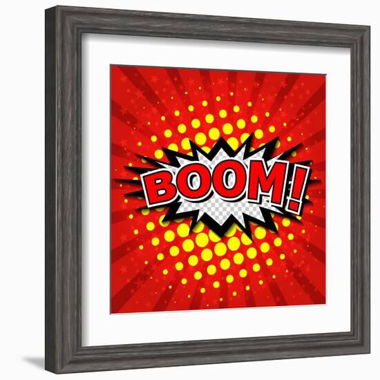 Boom! Comic Speech Bubble-jirawatp-Framed Art Print