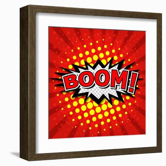 Boom! Comic Speech Bubble-jirawatp-Framed Art Print