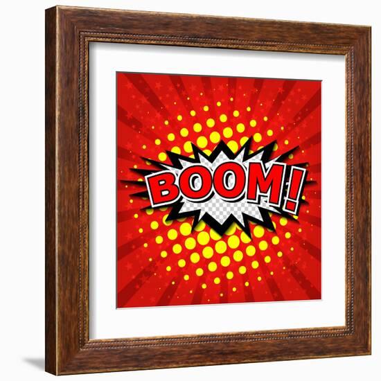 Boom! Comic Speech Bubble-jirawatp-Framed Art Print