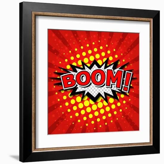 Boom! Comic Speech Bubble-jirawatp-Framed Art Print