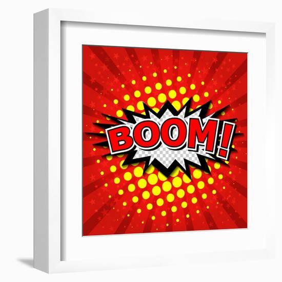 Boom! Comic Speech Bubble-jirawatp-Framed Art Print