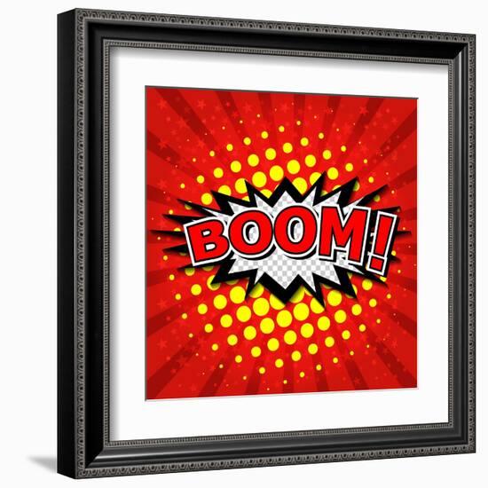 Boom! Comic Speech Bubble-jirawatp-Framed Art Print