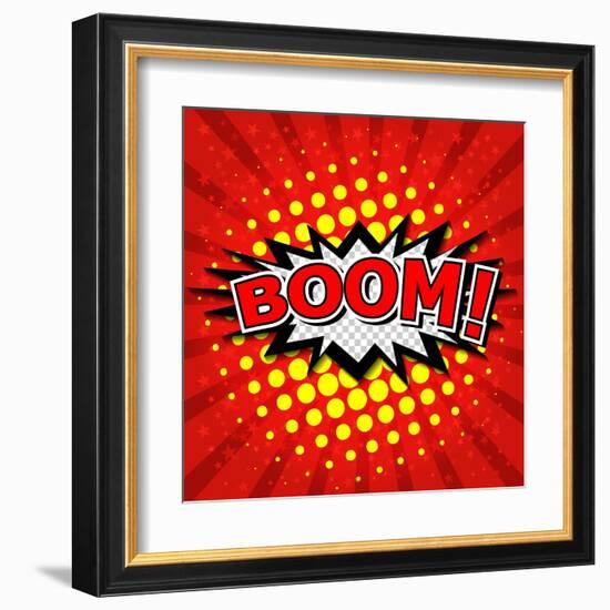 Boom! Comic Speech Bubble-jirawatp-Framed Art Print