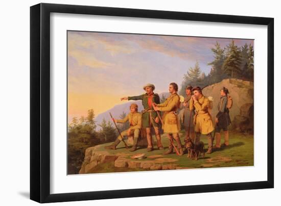 Boone's First View of Kentucky, 1849 (Oil on Canvas)-William Tylee Ranney-Framed Giclee Print