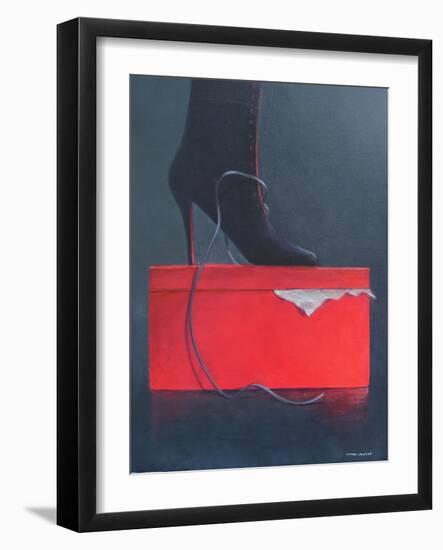 Boot on a Red Box-Lincoln Seligman-Framed Giclee Print