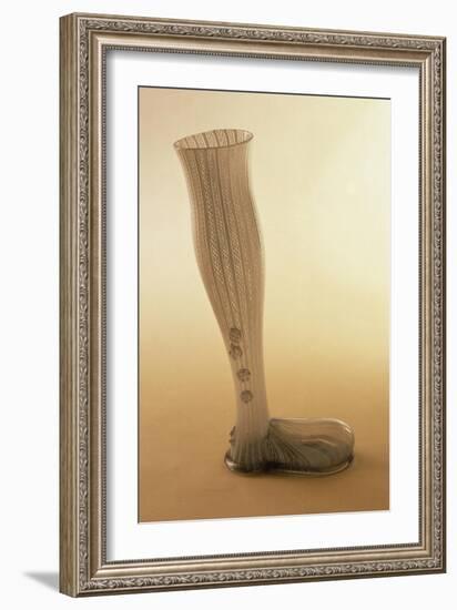 Boot-Shaped Beer Mug, Latticed Glass-null-Framed Giclee Print