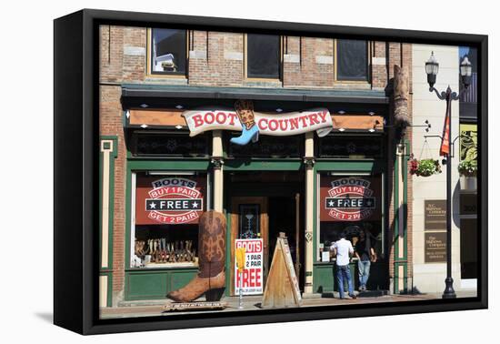 Boot Store on Broadway Street, Nashville, Tennessee, United States of America, North America-Richard Cummins-Framed Premier Image Canvas