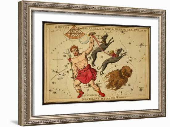 Bootes and Canes Venatici Constellations, 1825-Science Source-Framed Giclee Print