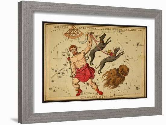 Bootes and Canes Venatici Constellations, 1825-Science Source-Framed Giclee Print