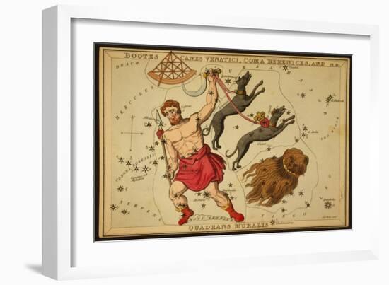 Bootes and Canes Venatici Constellations, 1825-Science Source-Framed Giclee Print