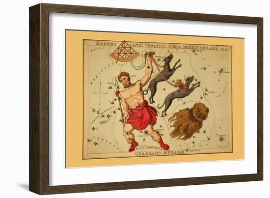 Bootes Canes Venatici, Coma Berenices, and Quadrans Muralis-Aspin Jehosaphat-Framed Art Print