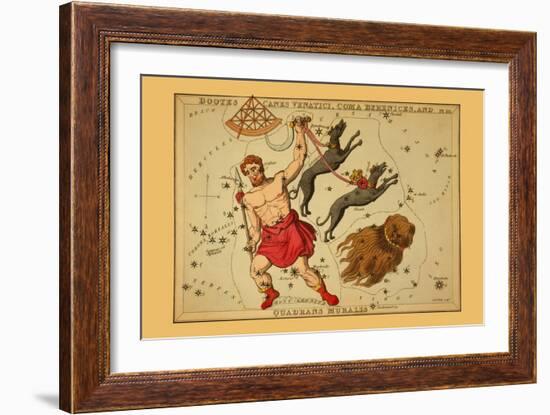 Bootes Canes Venatici, Coma Berenices, and Quadrans Muralis-Aspin Jehosaphat-Framed Art Print