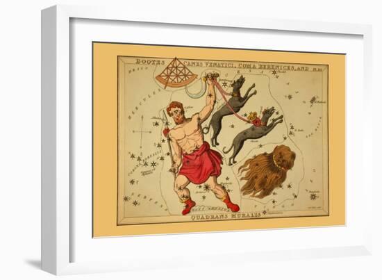 Bootes Canes Venatici, Coma Berenices, and Quadrans Muralis-Aspin Jehosaphat-Framed Art Print