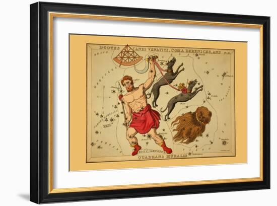 Bootes Canes Venatici, Coma Berenices, and Quadrans Muralis-Aspin Jehosaphat-Framed Art Print