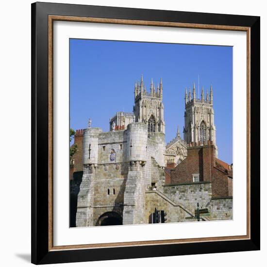 Bootham Bar and York Minster, York, Yorkshire, England, UK, Europe-Roy Rainford-Framed Photographic Print