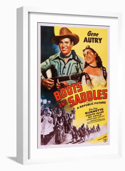 Boots and Saddles-null-Framed Art Print