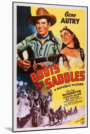 Boots and Saddles-null-Mounted Art Print