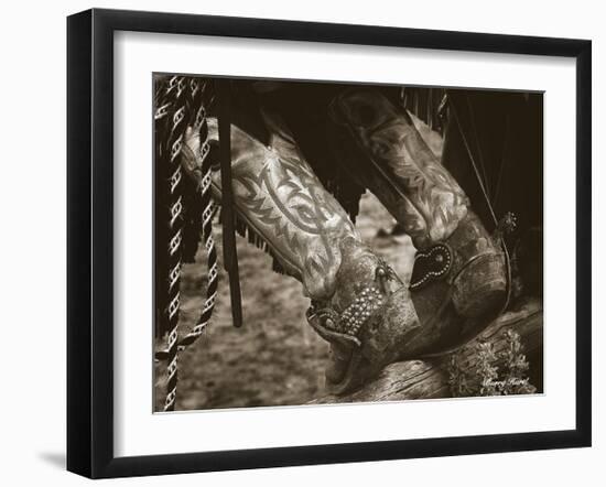 Boots on a Fence-Barry Hart-Framed Giclee Print