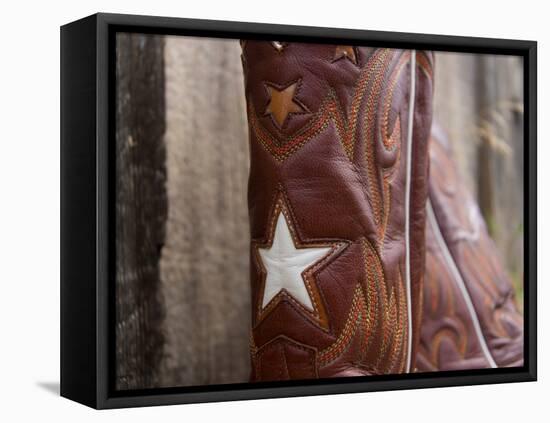 Boots with Star-Sisa Jasper-Framed Stretched Canvas