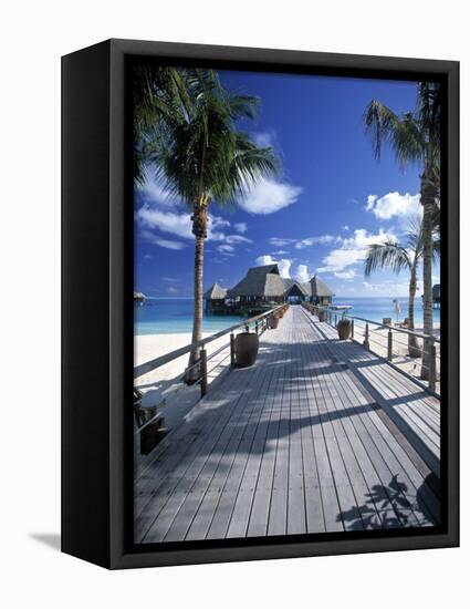 Bora Bora Nui Resort, Bora Bora, French Polynesia-Walter Bibikow-Framed Premier Image Canvas