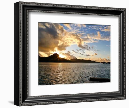 Bora Bora Sunset, 2015-null-Framed Photographic Print