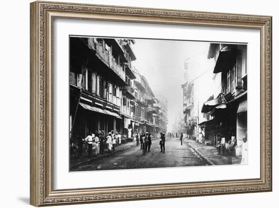 Borah Bazaar Street, Bombay, C.1870s-Colin Roderick Murray-Framed Photographic Print