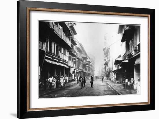 Borah Bazaar Street, Bombay, C.1870s-Colin Roderick Murray-Framed Photographic Print
