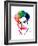 Borat Watercolor-Lora Feldman-Framed Art Print