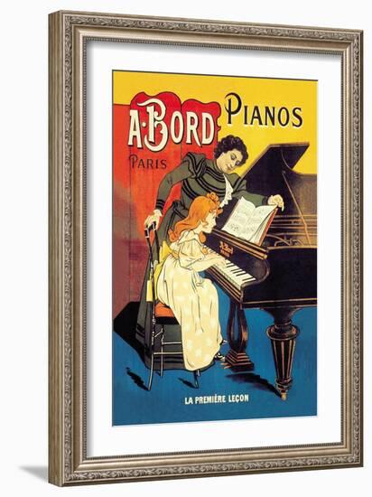 Bord Pianos, The First Lesson-Eugene Oge-Framed Art Print