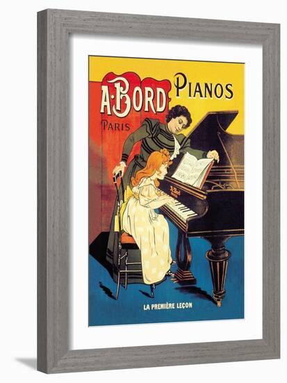 Bord Pianos, The First Lesson-Eugene Oge-Framed Art Print