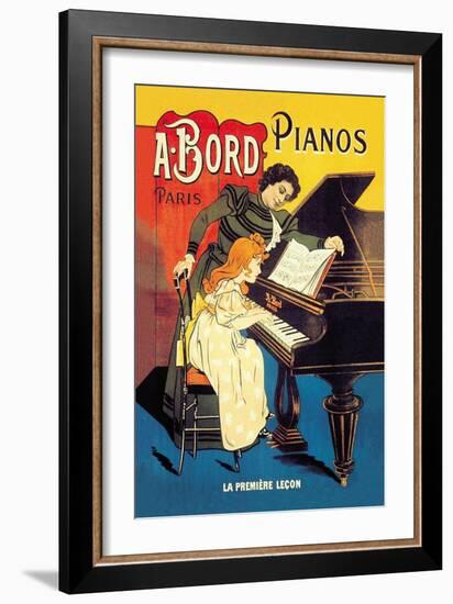 Bord Pianos, The First Lesson-Eugene Oge-Framed Art Print