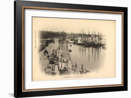 Bordeaux Gironde, Quai Sainte Croix, Hafen, Fischer-null-Framed Giclee Print