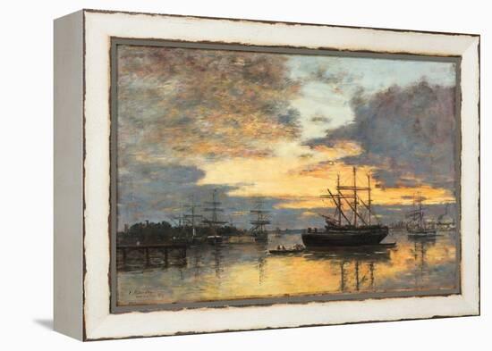 Bordeaux, in the Harbor, 1880-Eugène Boudin-Framed Premier Image Canvas