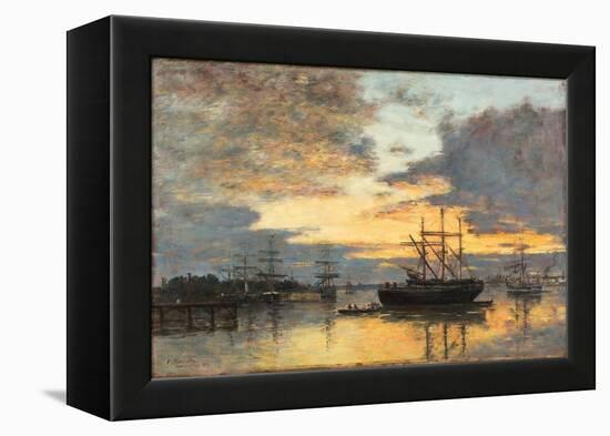 Bordeaux, in the Harbor, 1880-Eugène Boudin-Framed Premier Image Canvas