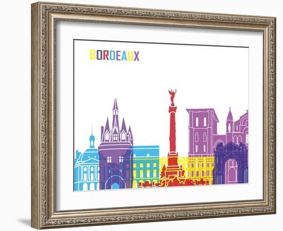 Bordeaux Skyline Pop-paulrommer-Framed Art Print