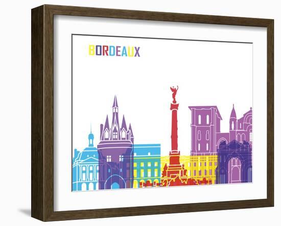 Bordeaux Skyline Pop-paulrommer-Framed Art Print