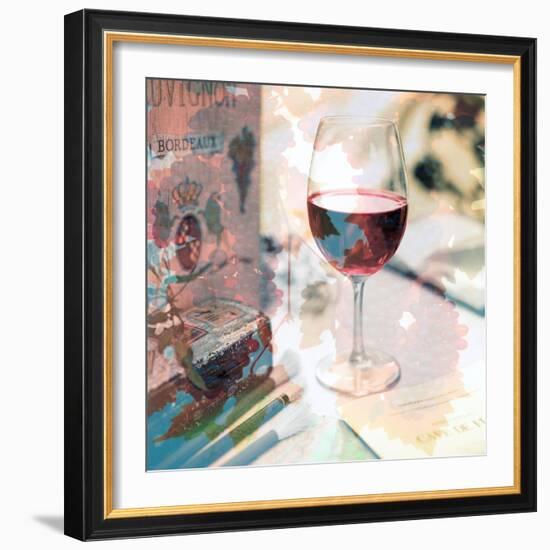 Bordeaux Vineyard Cafe #1-Alan Blaustein-Framed Photographic Print